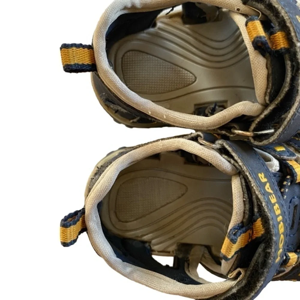 HOBIBEAR Sport Water Sandals Closed-Toe Outdoor Navy/Yellow Little Kid S…
